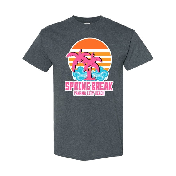 Inktastic Spring Break in Panama City Beach with Palm Trees T-Shirt