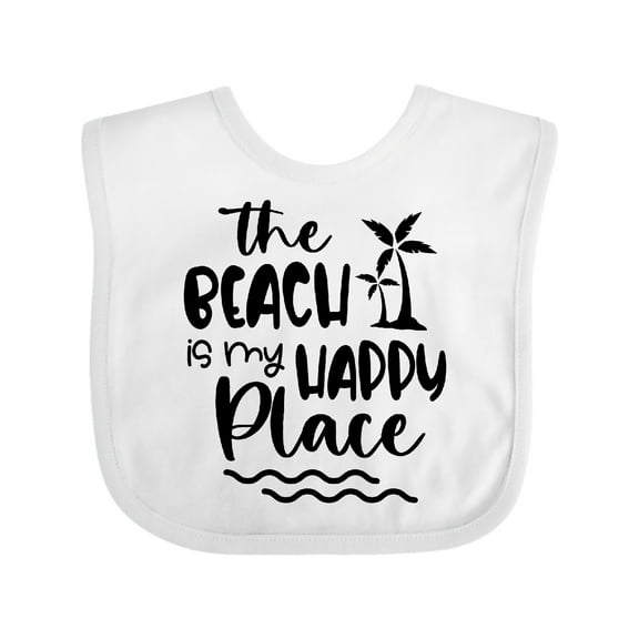 Inktastic Spring Break the Beach is My Happy Place Boys or Girls Baby Bib