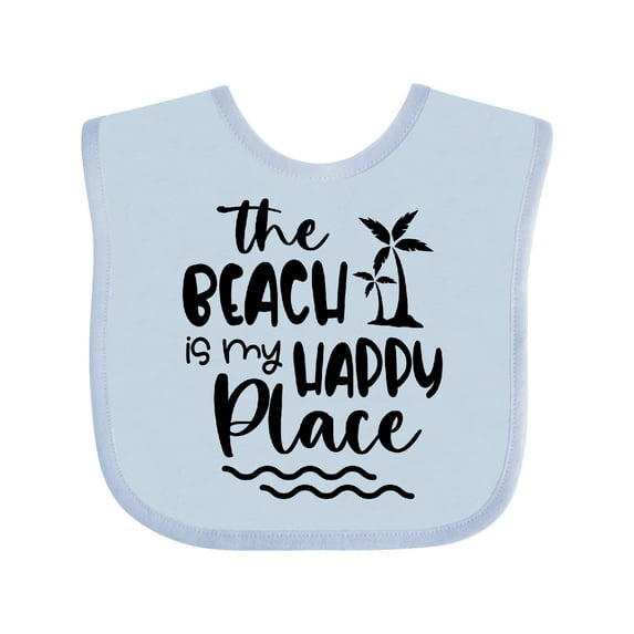 Inktastic Spring Break the Beach is My Happy Place Boys or Girls Baby Bib