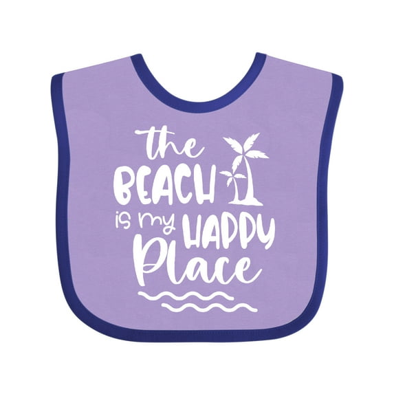 Inktastic Spring Break the Beach is My Happy Place Boys or Girls Baby Bib
