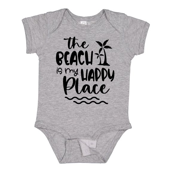 Inktastic Spring Break the Beach is My Happy Place Boys or Girls Baby Bodysuit