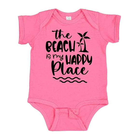 Inktastic Spring Break the Beach is My Happy Place Boys or Girls Baby Bodysuit
