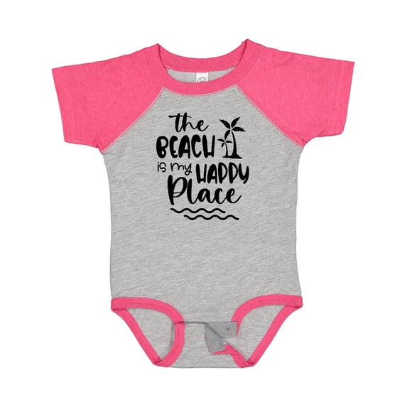 Inktastic Spring Break the Beach is My Happy Place Boys or Girls Baby Bodysuit