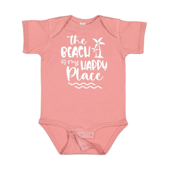 Inktastic Spring Break the Beach is My Happy Place Boys or Girls Baby Bodysuit