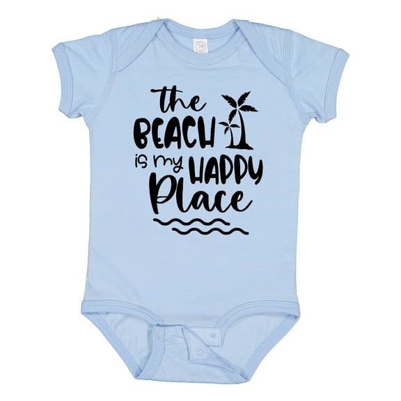 Inktastic Spring Break the Beach is My Happy Place Boys or Girls Baby Bodysuit
