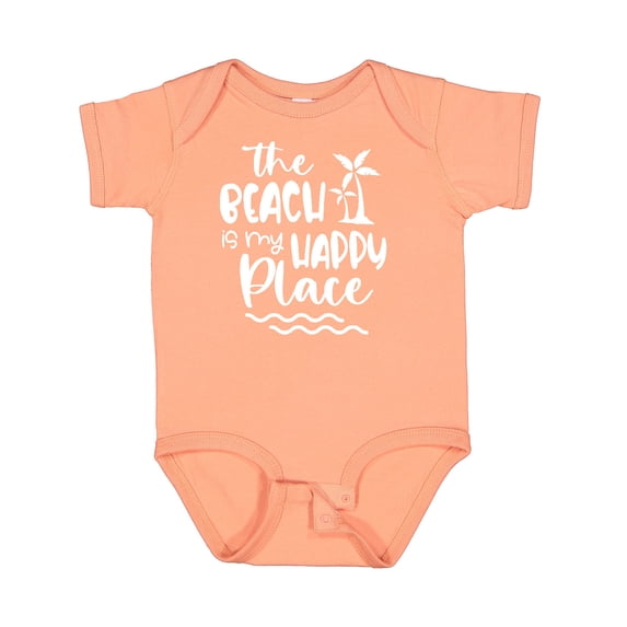 Inktastic Spring Break the Beach is My Happy Place Boys or Girls Baby Bodysuit