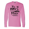 thumbnail image 1 of Inktastic Spring Break the Beach is My Happy Place Long Sleeve T-Shirt, 1 of 5