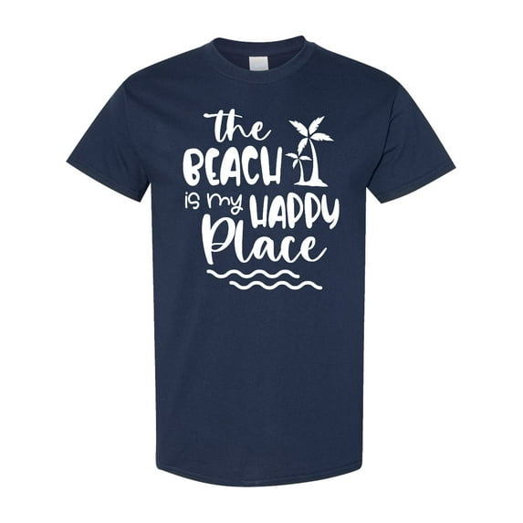 Inktastic Spring Break the Beach is My Happy Place T-Shirt
