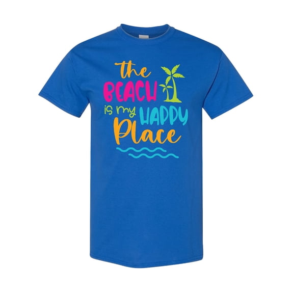 Inktastic Spring Break the Beach is My Happy Place T-Shirt