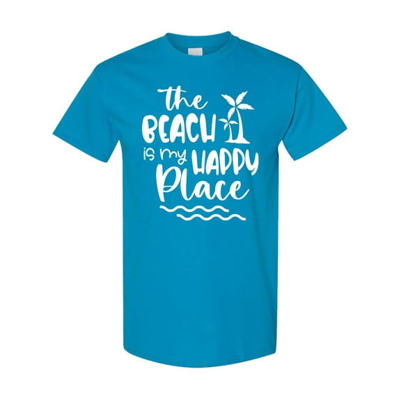 Inktastic Spring Break the Beach is My Happy Place T-Shirt