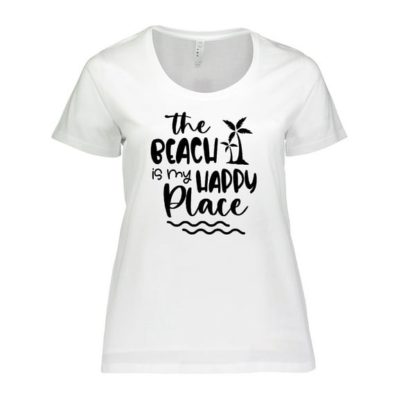 Inktastic Spring Break the Beach is My Happy Place Women's Plus Size T-Shirt