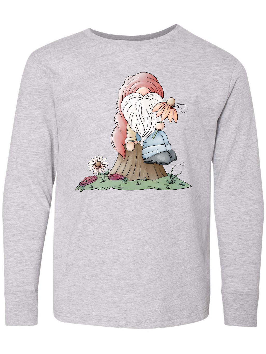Inktastic Spring Gnome 2021 Long Sleeve Youth T-Shirt - image 1 of 4