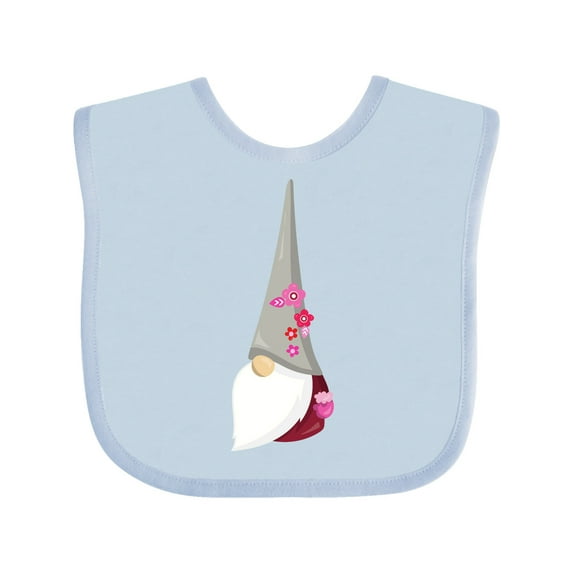 Inktastic Spring Gnome, Cute Gnome, Garden Gnome, Flowers Girls Baby Bib