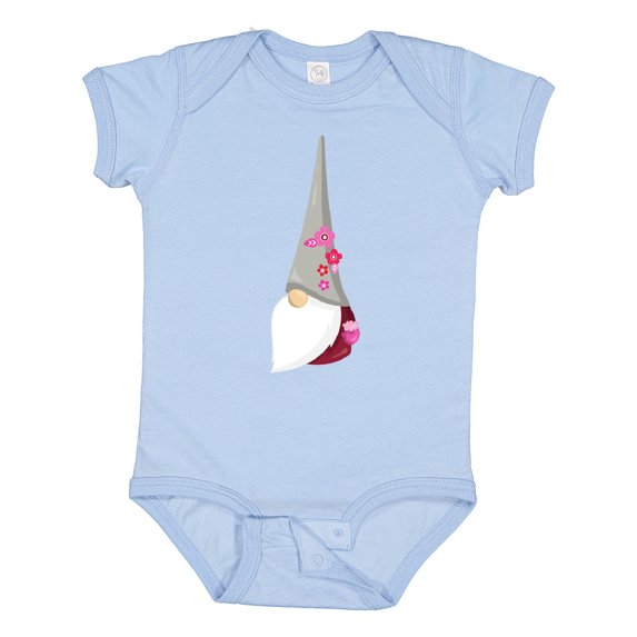 Inktastic Spring Gnome, Cute Gnome, Garden Gnome, Flowers Girls Baby Bodysuit