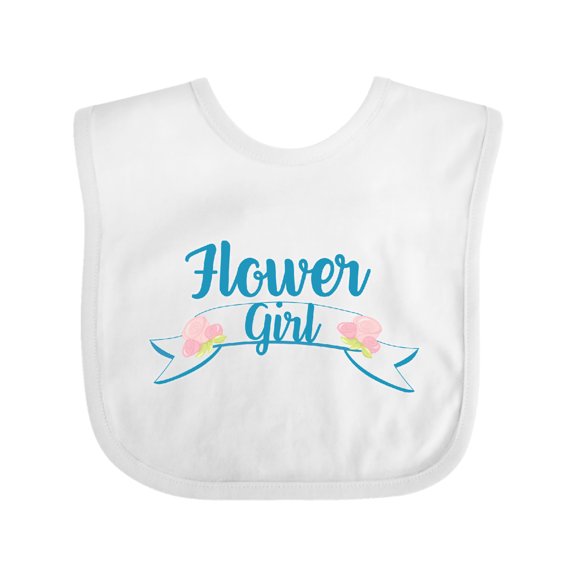 Inktastic Spring Wedding Flower Girl Banner Girls Baby Bib