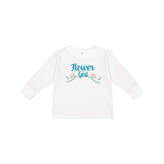 Inktastic Spring Wedding Flower Girl Banner Girls Long Sleeve Toddler T-Shirt