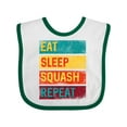 thumbnail image 1 of Inktastic Squash Player Eat Sleep Squash Repeat Boys or Girls Baby Bib, 1 of 4