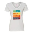 thumbnail image 1 of Inktastic Squash Player Eat Sleep Squash Repeat Women's V-Neck T-Shirt, 1 of 5