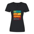 thumbnail image 1 of Inktastic Squash Player Eat Sleep Squash Repeat Women's V-Neck T-Shirt, 1 of 5