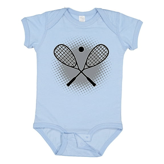 Inktastic Squash Sport Rackets and Ball Boys or Girls Baby Bodysuit