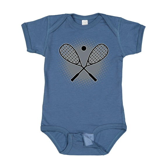 Inktastic Squash Sport Rackets and Ball Boys or Girls Baby Bodysuit