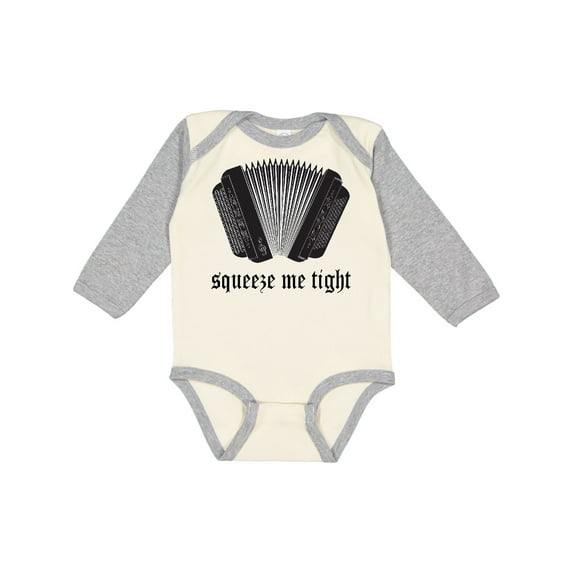 Inktastic Squeeze Me Accordion Music Boys or Girls Long Sleeve Baby Bodysuit