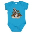 thumbnail image 1 of Inktastic Squirrel Superhero Landing with Acorns Boys or Girls Baby Bodysuit, 1 of 5