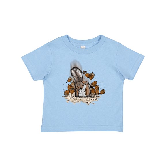 Inktastic Squirrel Superhero Landing with Acorns Boys or Girls Baby T-Shirt