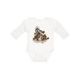 thumbnail image 1 of Inktastic Squirrel Superhero Landing with Acorns Boys or Girls Long Sleeve Baby Bodysuit, 1 of 5