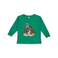 thumbnail image 1 of Inktastic Squirrel Superhero Landing with Acorns Boys or Girls Long Sleeve Toddler T-Shirt, 1 of 5