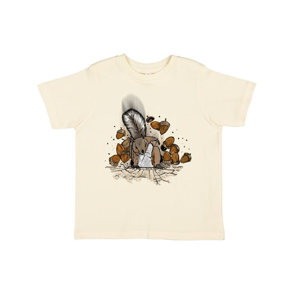 Inktastic Squirrel Superhero Landing with Acorns Boys or Girls Toddler T-Shirt