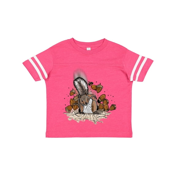 Inktastic Squirrel Superhero Landing with Acorns Boys or Girls Toddler T-Shirt