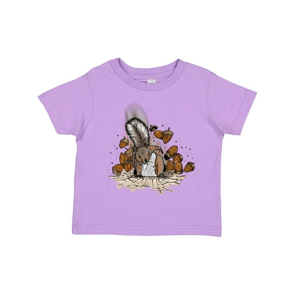 Inktastic Squirrel Superhero Landing with Acorns Boys or Girls Toddler T-Shirt