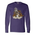 thumbnail image 1 of Inktastic Squirrel Superhero Landing with Acorns Long Sleeve T-Shirt, 1 of 5