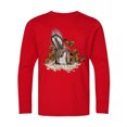 thumbnail image 1 of Inktastic Squirrel Superhero Landing with Acorns Long Sleeve Youth T-Shirt, 1 of 5