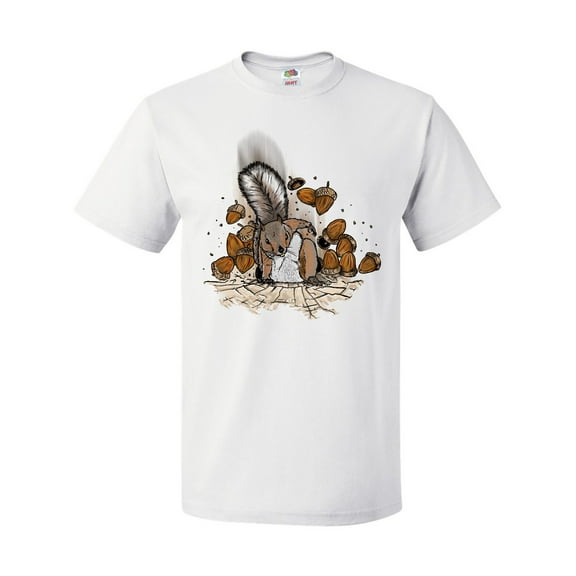 Inktastic Squirrel Superhero Landing with Acorns T-Shirt