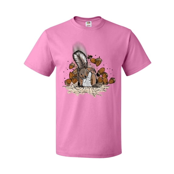 Inktastic Squirrel Superhero Landing with Acorns T-Shirt