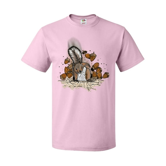 Inktastic Squirrel Superhero Landing with Acorns T-Shirt
