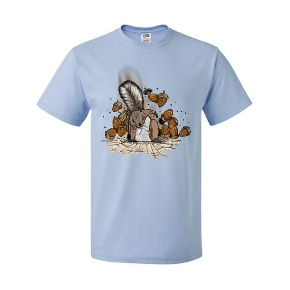Inktastic Squirrel Superhero Landing with Acorns T-Shirt