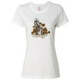 thumbnail image 1 of Inktastic Squirrel Superhero Landing with Acorns Women's T-Shirt, 1 of 5
