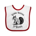 thumbnail image 1 of Inktastic Squirrel Whisperer in Training Boys or Girls Baby Bib, 1 of 4