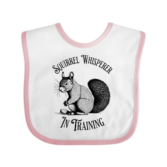 Inktastic Squirrel Whisperer in Training Boys or Girls Baby Bib