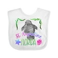 thumbnail image 1 of Inktastic St. Augustine Florida Cute Swimming Manatee Boys or Girls Baby Bib, 1 of 4