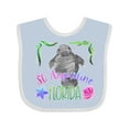 thumbnail image 1 of Inktastic St. Augustine Florida Cute Swimming Manatee Boys or Girls Baby Bib, 1 of 4