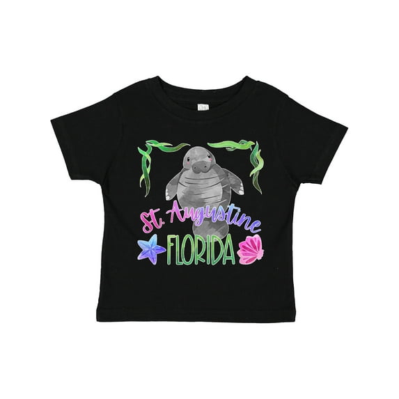 Inktastic St. Augustine Florida Cute Swimming Manatee Boys or Girls Toddler T-Shirt