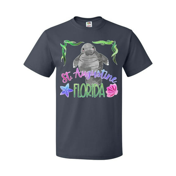 Inktastic St. Augustine Florida Cute Swimming Manatee T-Shirt