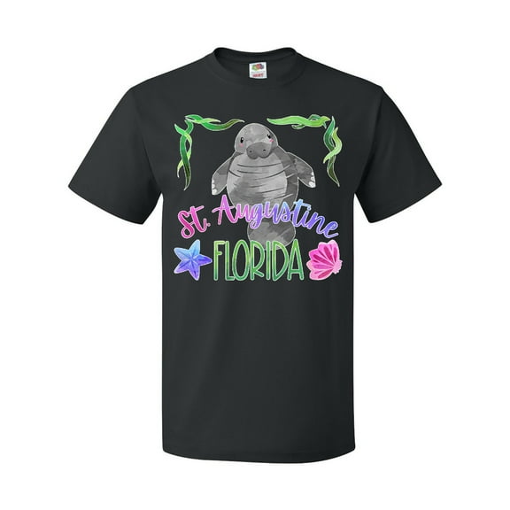 Inktastic St. Augustine Florida Cute Swimming Manatee T-Shirt