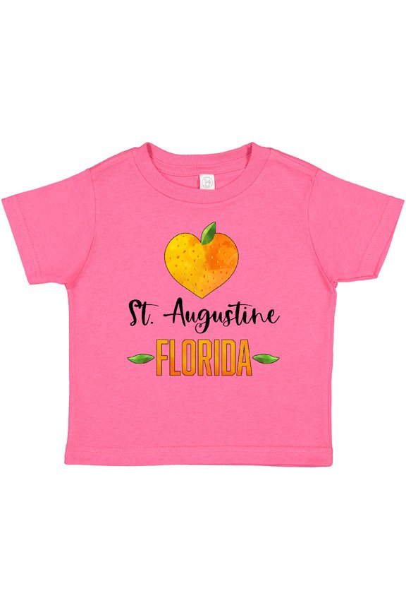 St. Augustine Florida Orange in Heart Boys or Girls Baby T-Shirt