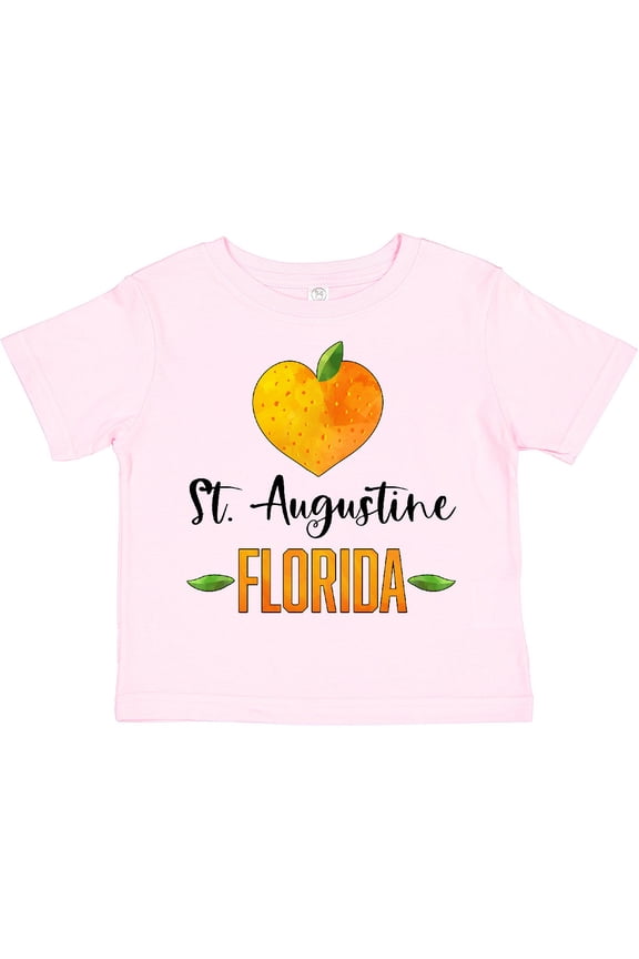 St. Augustine Florida Orange in Heart Boys or Girls Toddler T-Shirt