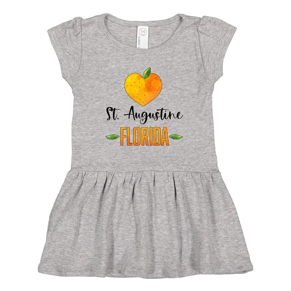 Inktastic St. Augustine Florida Orange in Heart Girls Toddler Dress